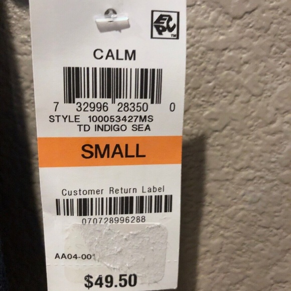 (NWT) Ideology Women's Blue Tie Dye V-Neck Short Sleeve Tunic Top Size S - Picture 6 of 12